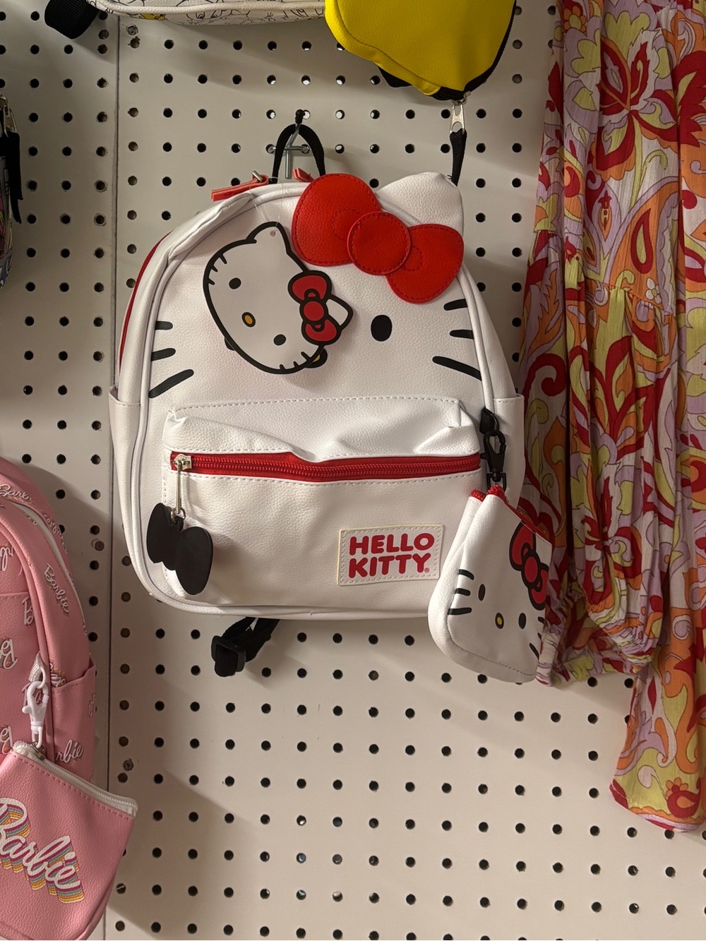 Hello Kitty White & Red Kids Mini Backpack with Coin Purse NWT